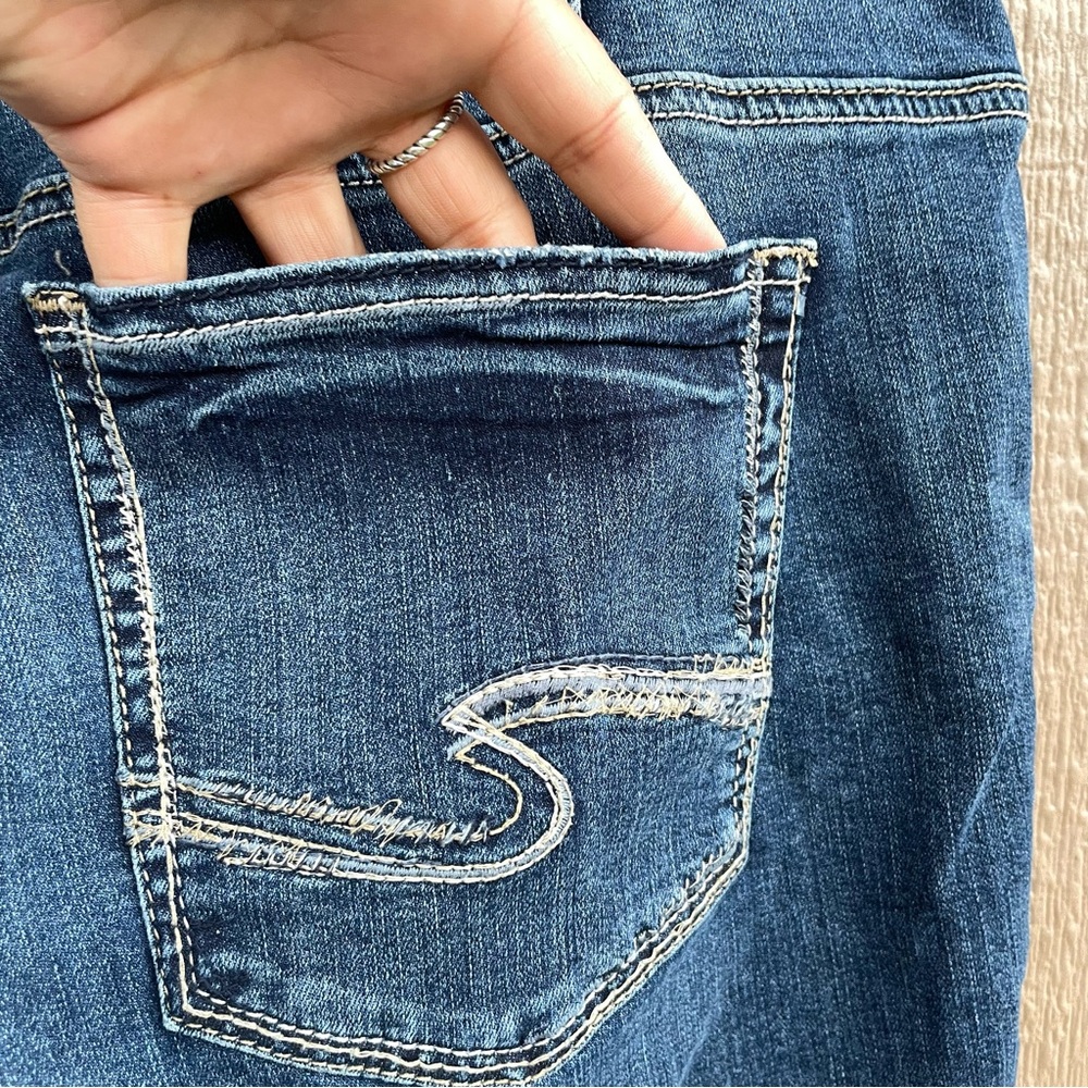 Silver Jeans Women’s Shorts Denim Suki Bermuda Distressed Stretch Plus Size 20 - Picture 7 of 10
